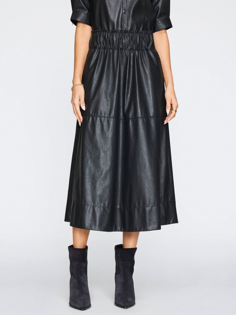 【Peku様】23AW UGNE SKIRT ブラック Women's Irene Vegan Leather Skirt in Black Onyx | Brochu Walker