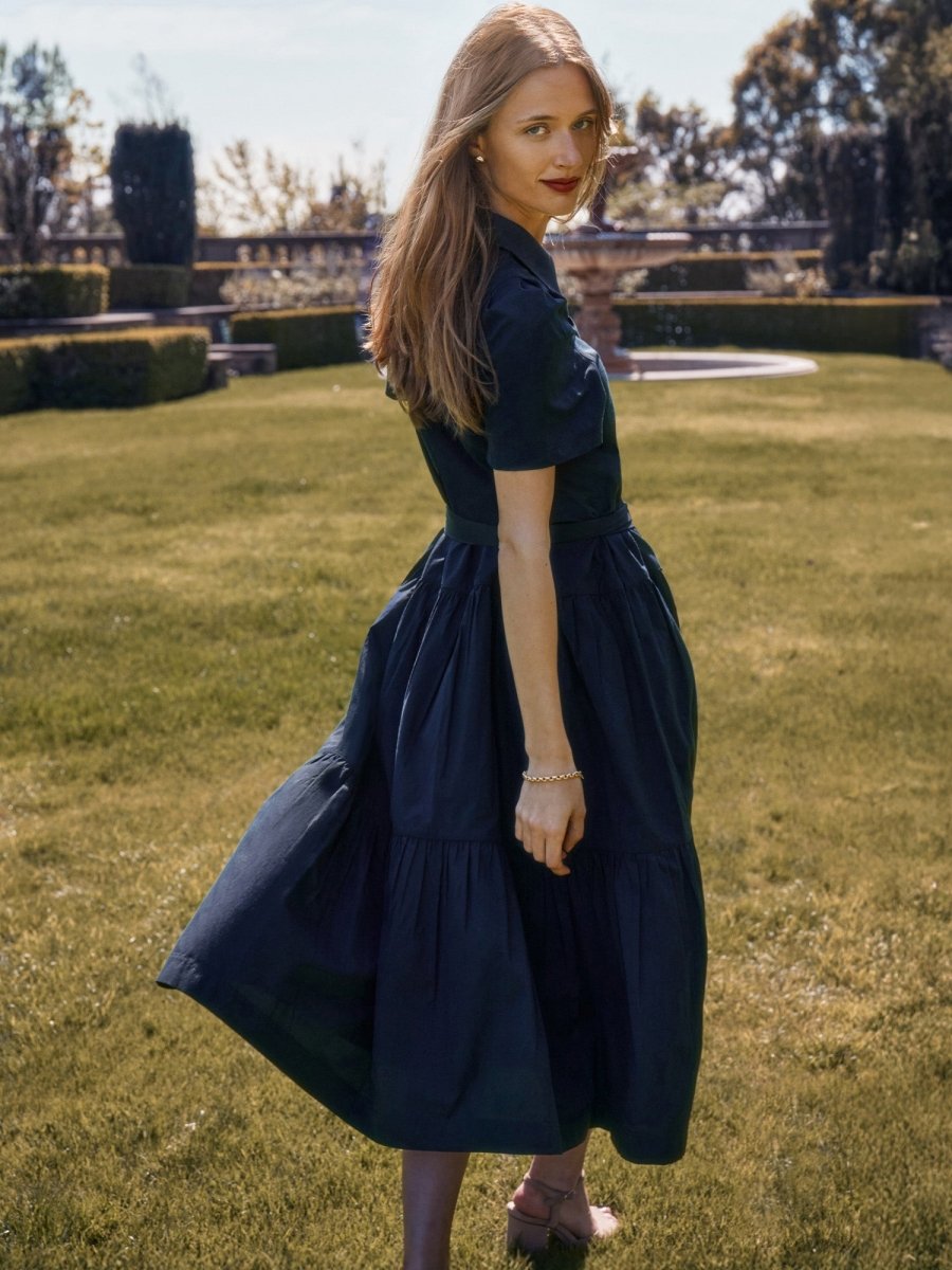 Brochu Walker Alina Dress in Navy - Size S, image size:900x1200