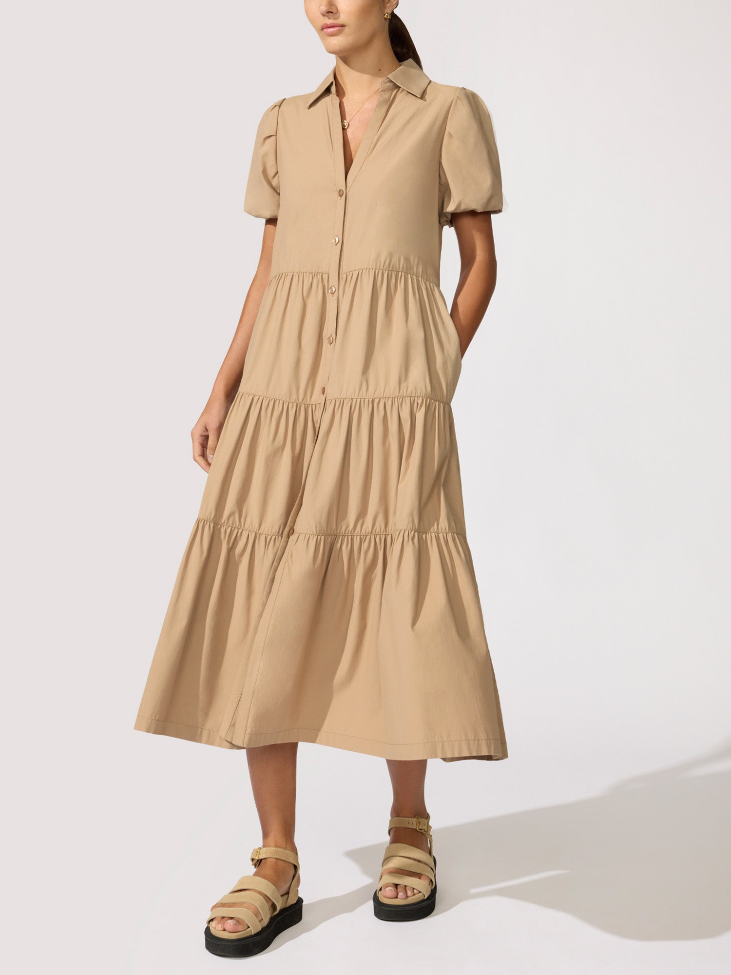 Luxury Tan Havana Dress Maxi | Brochu Walker Luxury Tan Havana Dress Maxi | Brochu Walker