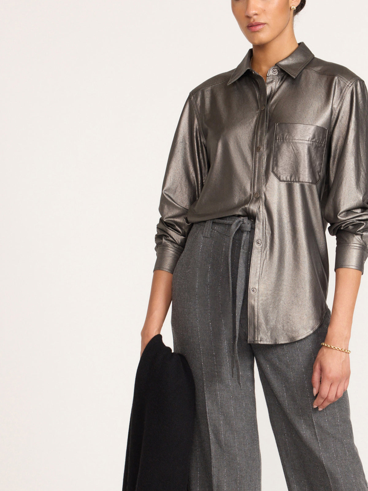 The Everyday Vegan Leather Shirt, image 8 of 10