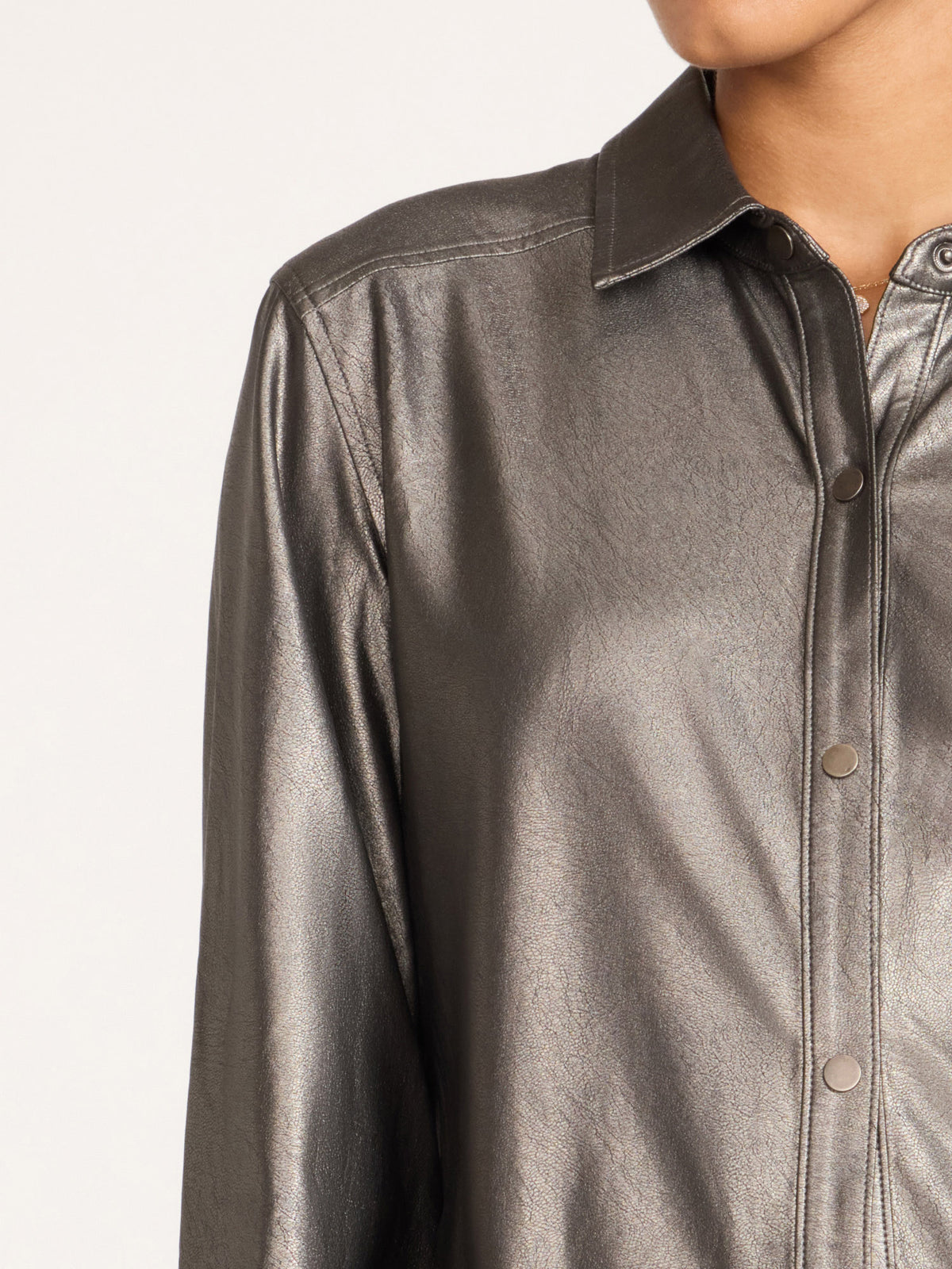 The Everyday Vegan Leather Shirt, image 6 of 10