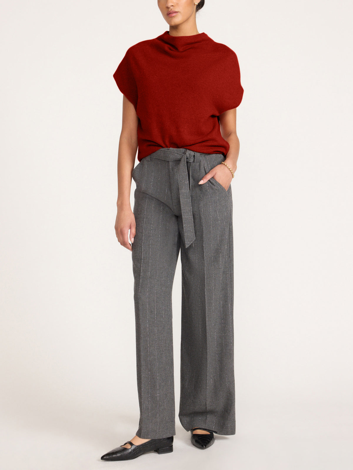 The Morten Funnel Neck Cashmere Top, image 6 of 7