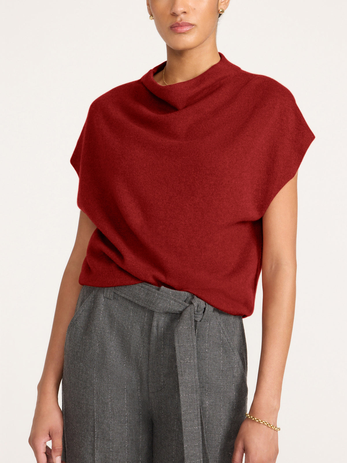The Morten Funnel Neck Cashmere Top, image 4 of 7