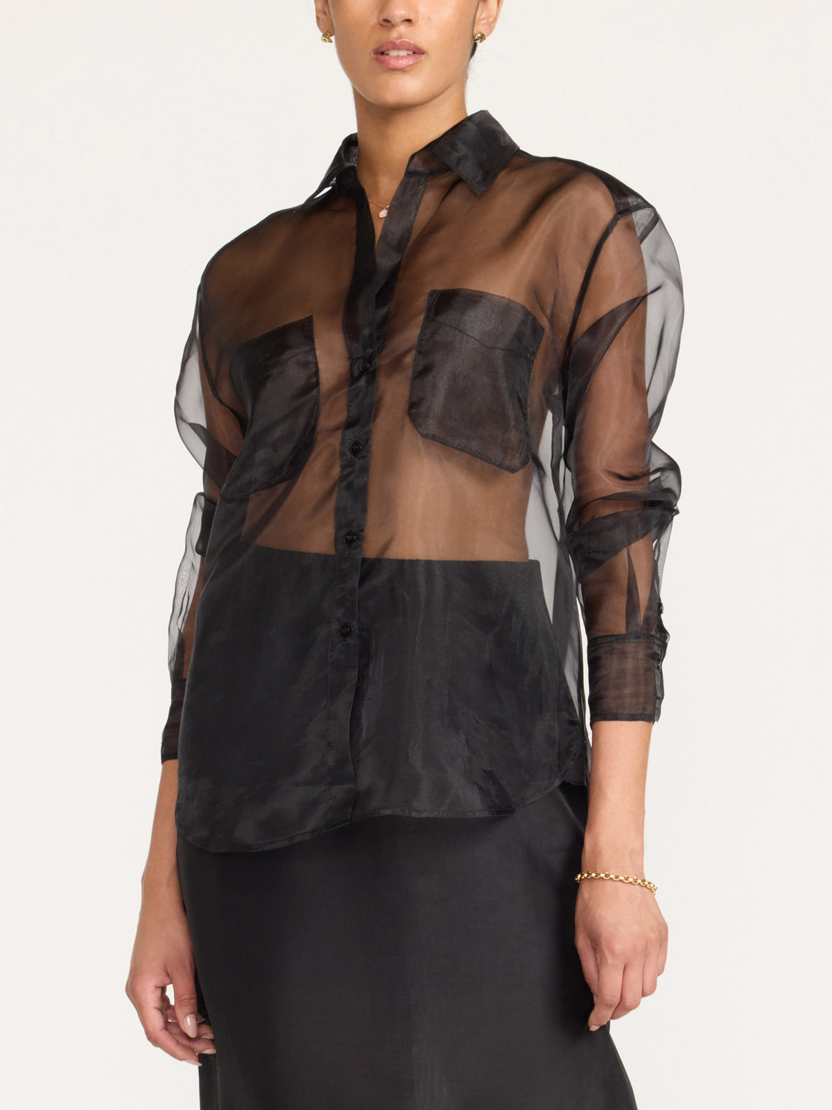 The Malina Shirt in Black Onyx