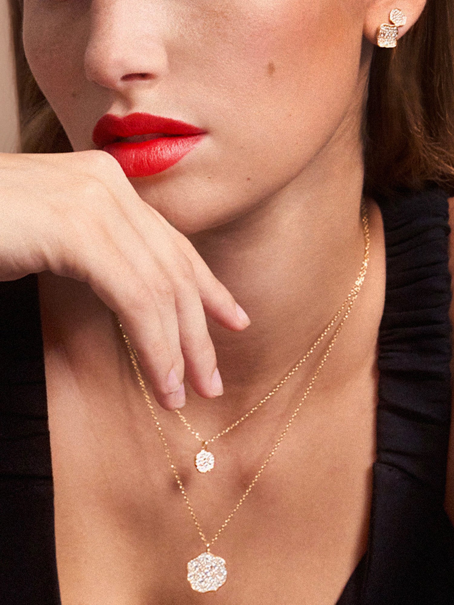 Petite Fleur Pavé Diamond Mini Stud Earrings