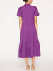 Havana tiered midi purple dress back view