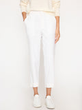 Westport white cropped pant front view
