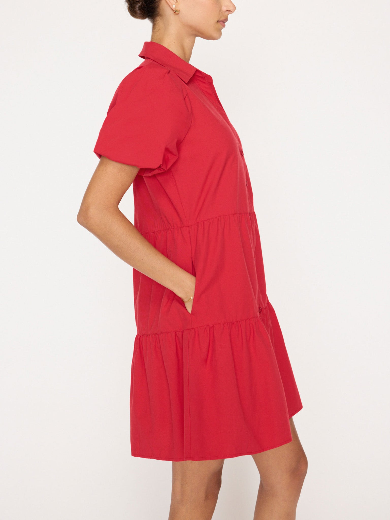 Women's Havana Mini Dress in Carmine Red