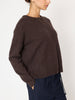 Everyday cashmere crewneck brown sweater side view
