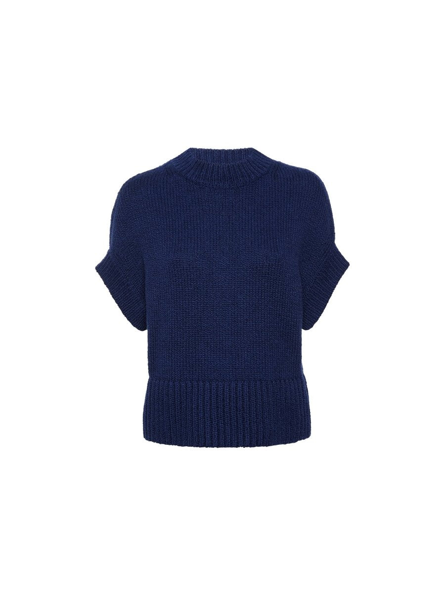 たぬきページGamchu優しい闇に隠されて骨心地背骨ニット/ブルー Women's Adriane Sweater in Navy | Brochu Walker