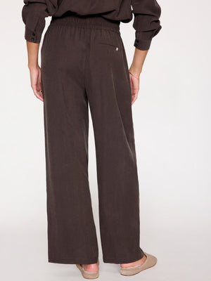 Aaron Wide-leg brown pants back view