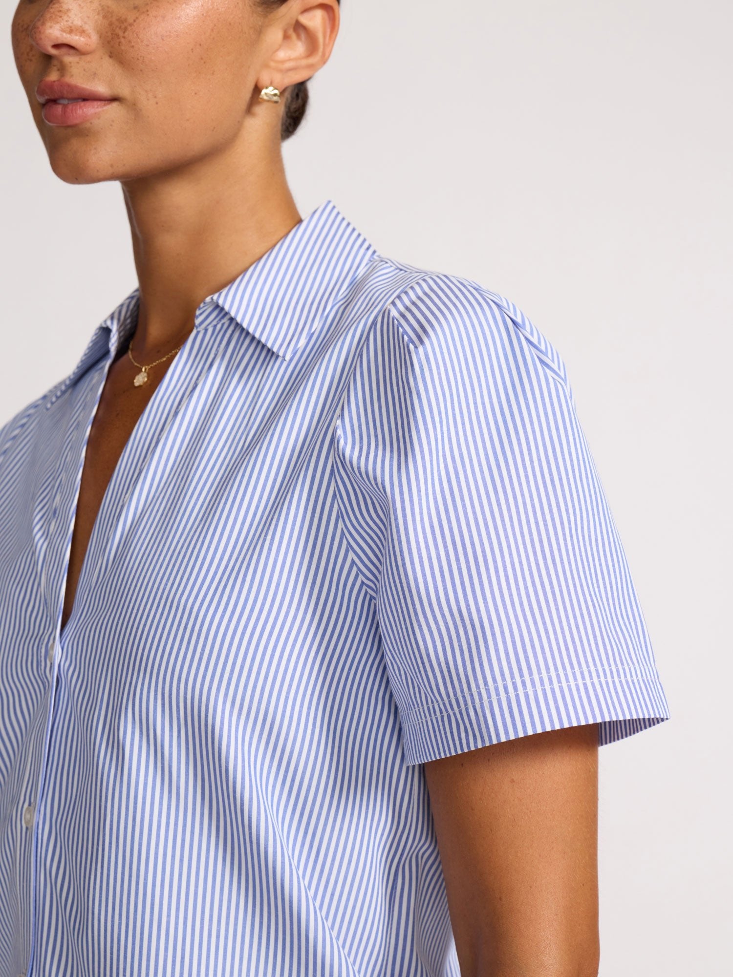 Women's Alina Top in Blue Stripe | Brochu Walker