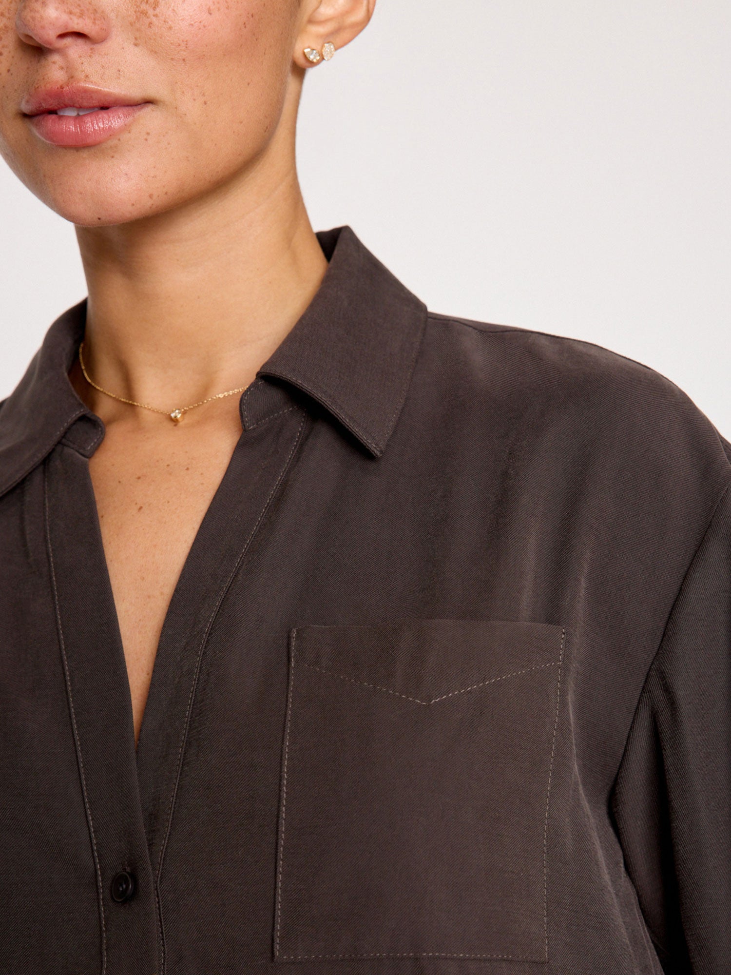 Women's Amara Blouse in Licorice | Brochu Walker Women's Amara Blouse in Licorice | Brochu Walker