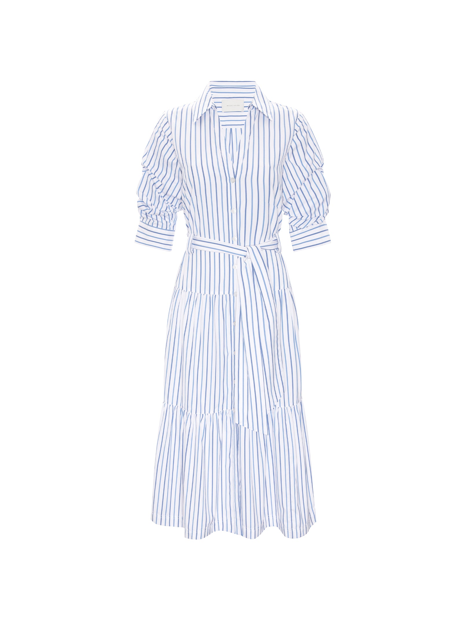 hampton tiered midi dress WAYF Hampton Tiered Midi Dress Women