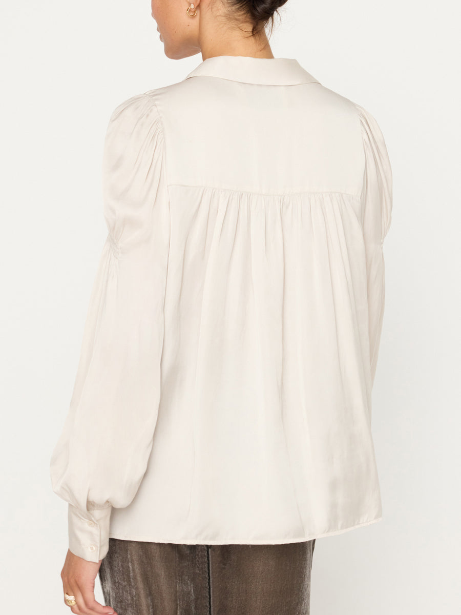 Anson white v-neck blouse back view