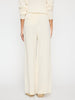 Areo linen blend wide leg beige pant back view