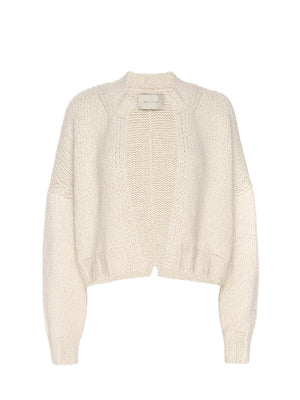 Asher ivory Cardigan Sweater flat view