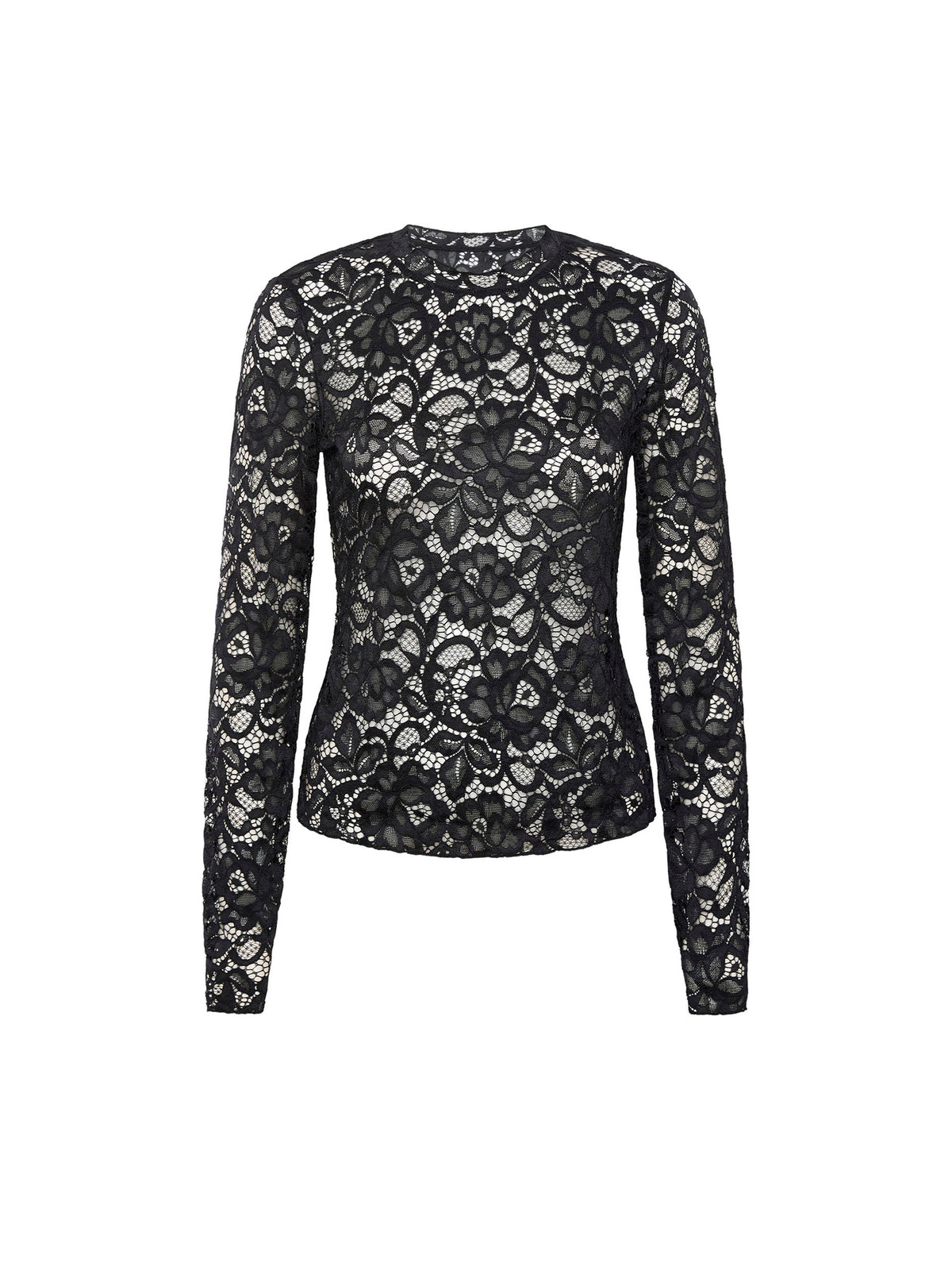 The Blaire Lace Top in Black Onyx