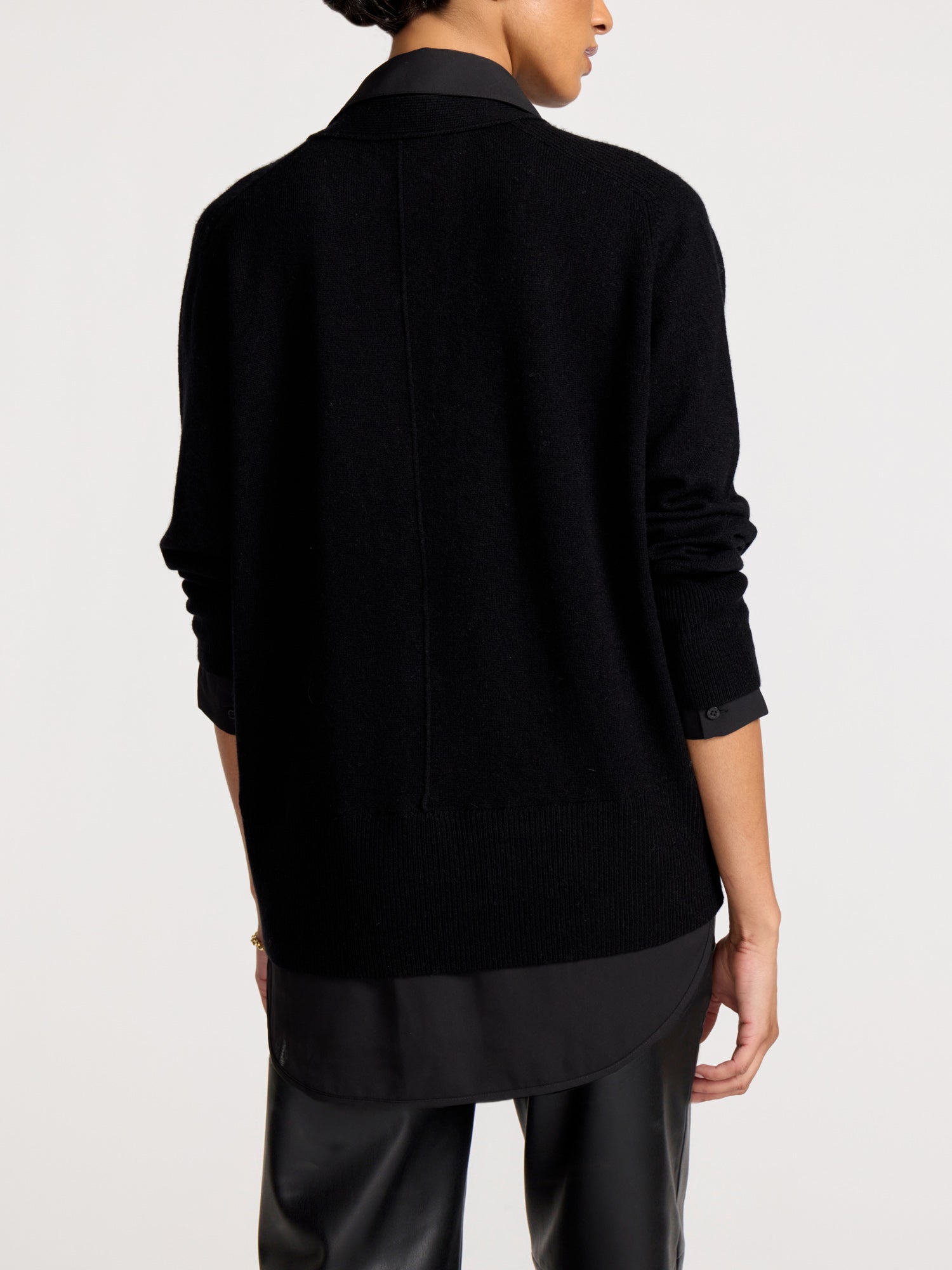 Onyx Callie Layered Looker Cardigan Black | Brochu Walker