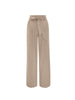 Duke suit pant in Tawny, high-waisted wide-leg trousers with a matching tie belt shown on a white background.