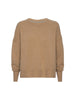 Everyday cashmere crewneck tan sweater flat view