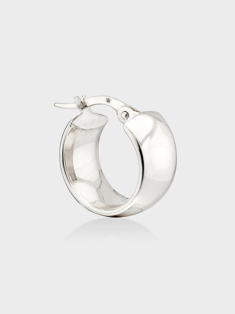 Icons White Gold Mini Hoop Earrings