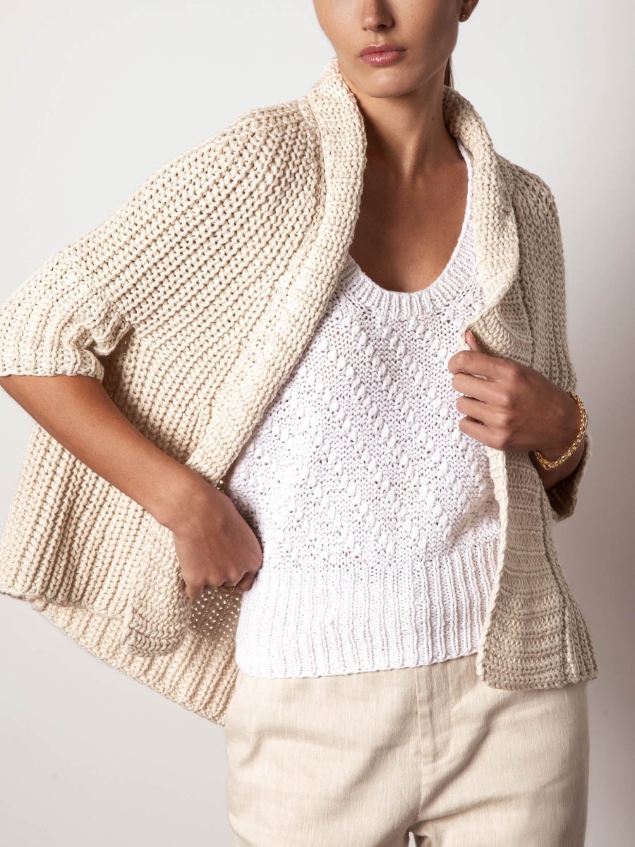 The Fida Handknit Shrug