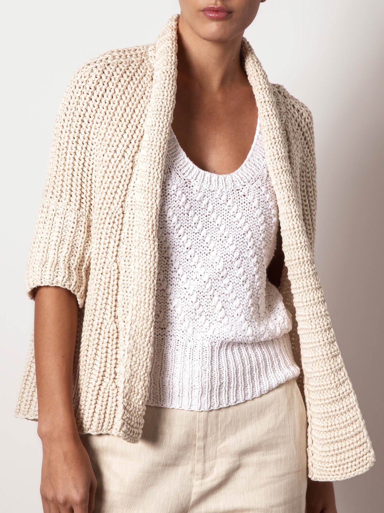 The Fida Handknit Shrug