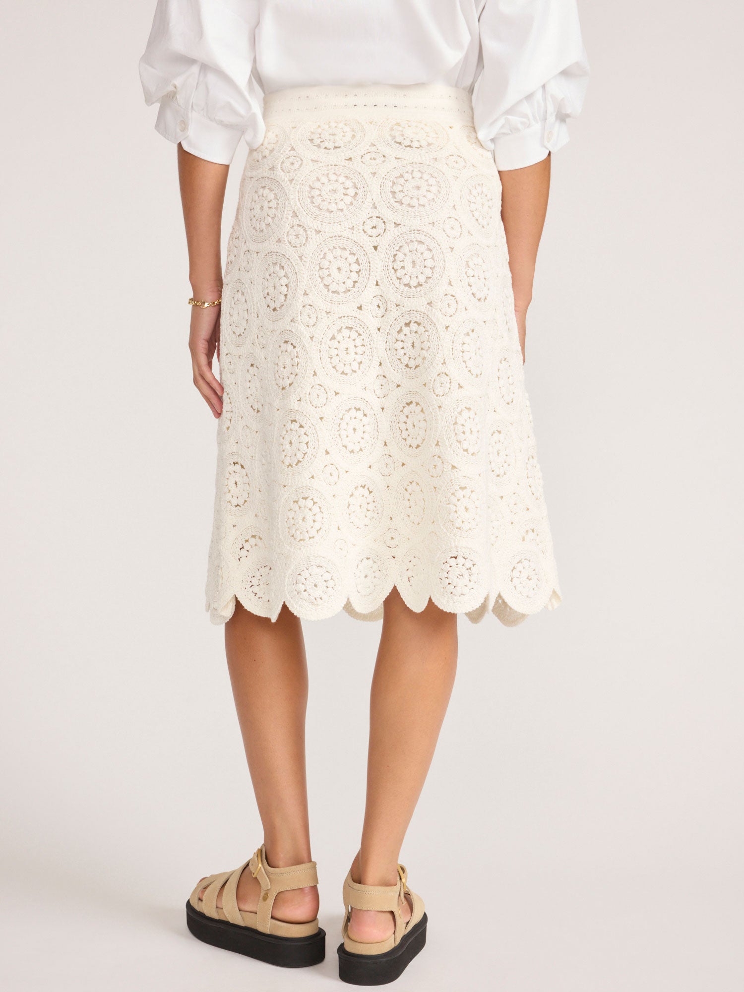 Designer Luxury Ivory Skirt Fawn | Brochu Walker