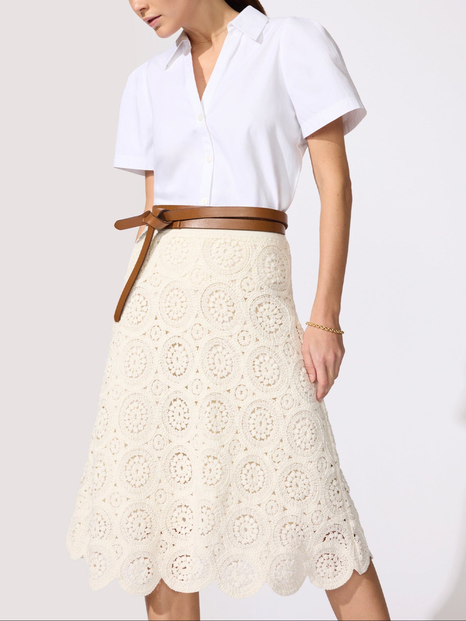 Chic Leather Bridle Wrap Belt in Brown - Brochu Walker