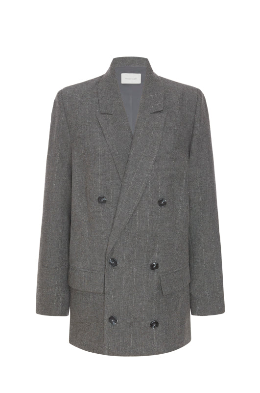 The Everly Blazer in Flannel Metallic