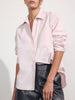Everyday button up light pink shirt front view 2