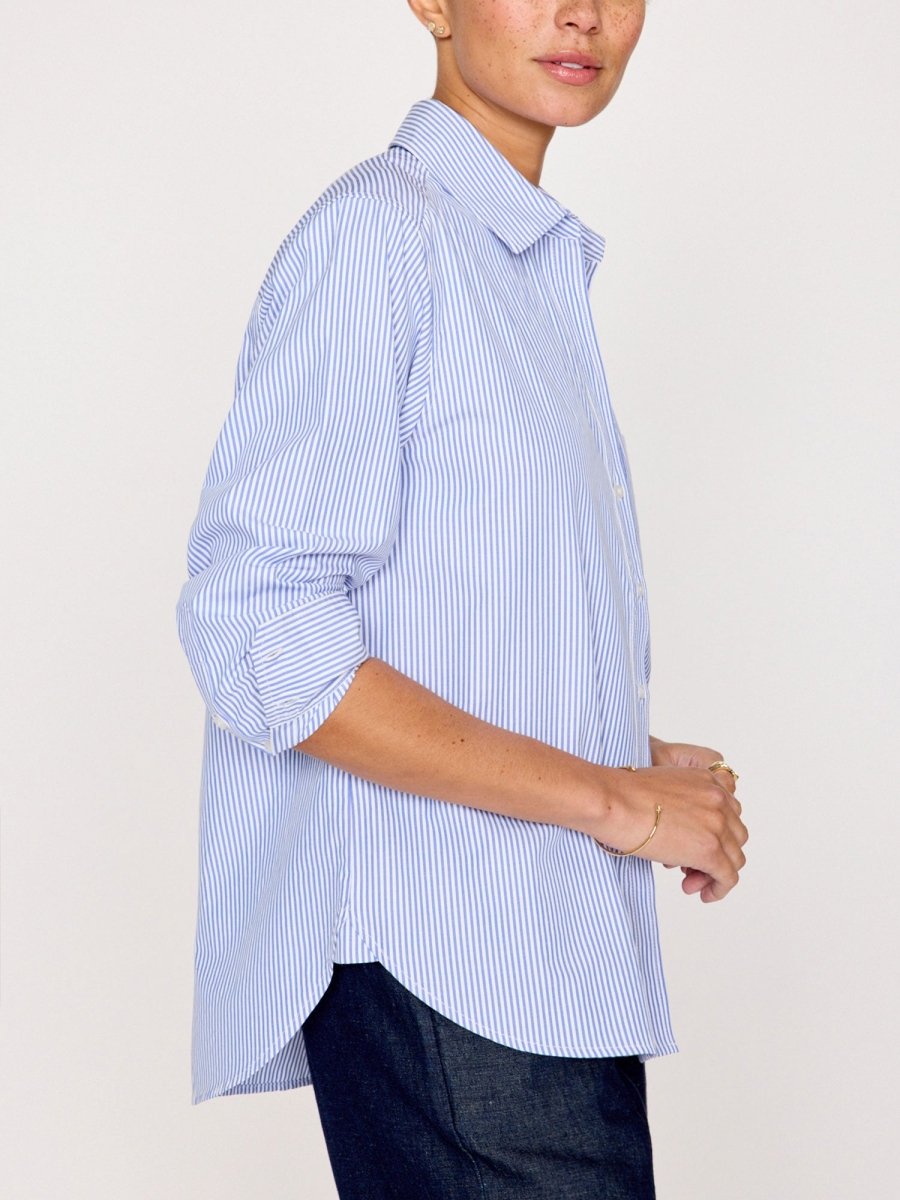 Women's Everyday Shirt in Blue Stripe | Brochu Walker