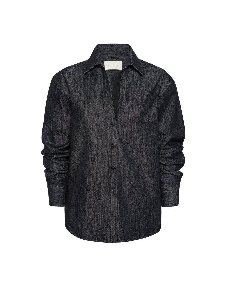 Women's Everyday Denim Shirt in Washed Black | Brochu Walker