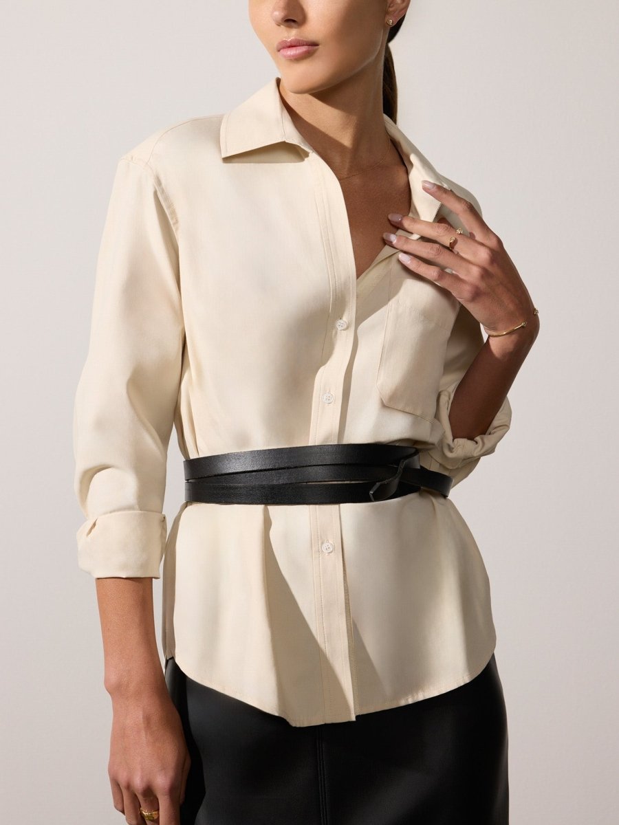 The Bridle Wrap Belt in Black in Leather | OS | Brochu Walker The Bridle Wrap Belt in Black in Leather | OS | Brochu Walker