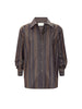 Everyday shirt in Sedona stripe, a long-sleeve button-up shirt with a chest pocket shown flat on a white background.