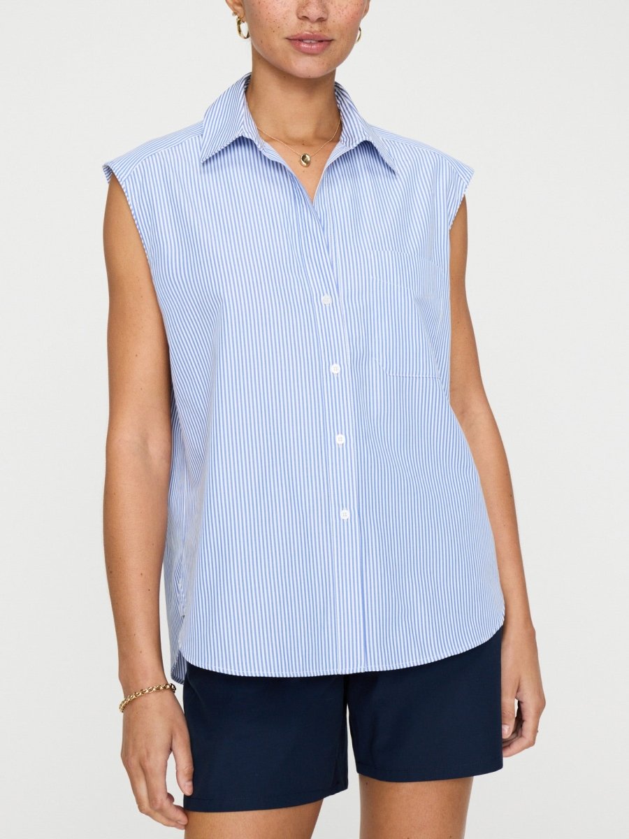The Everyday Sleeveless Stripe Shirt