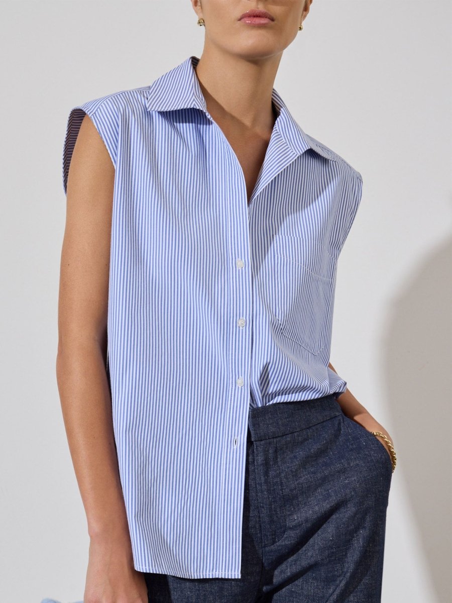 Everyday Sleeveless Stripe Shirt