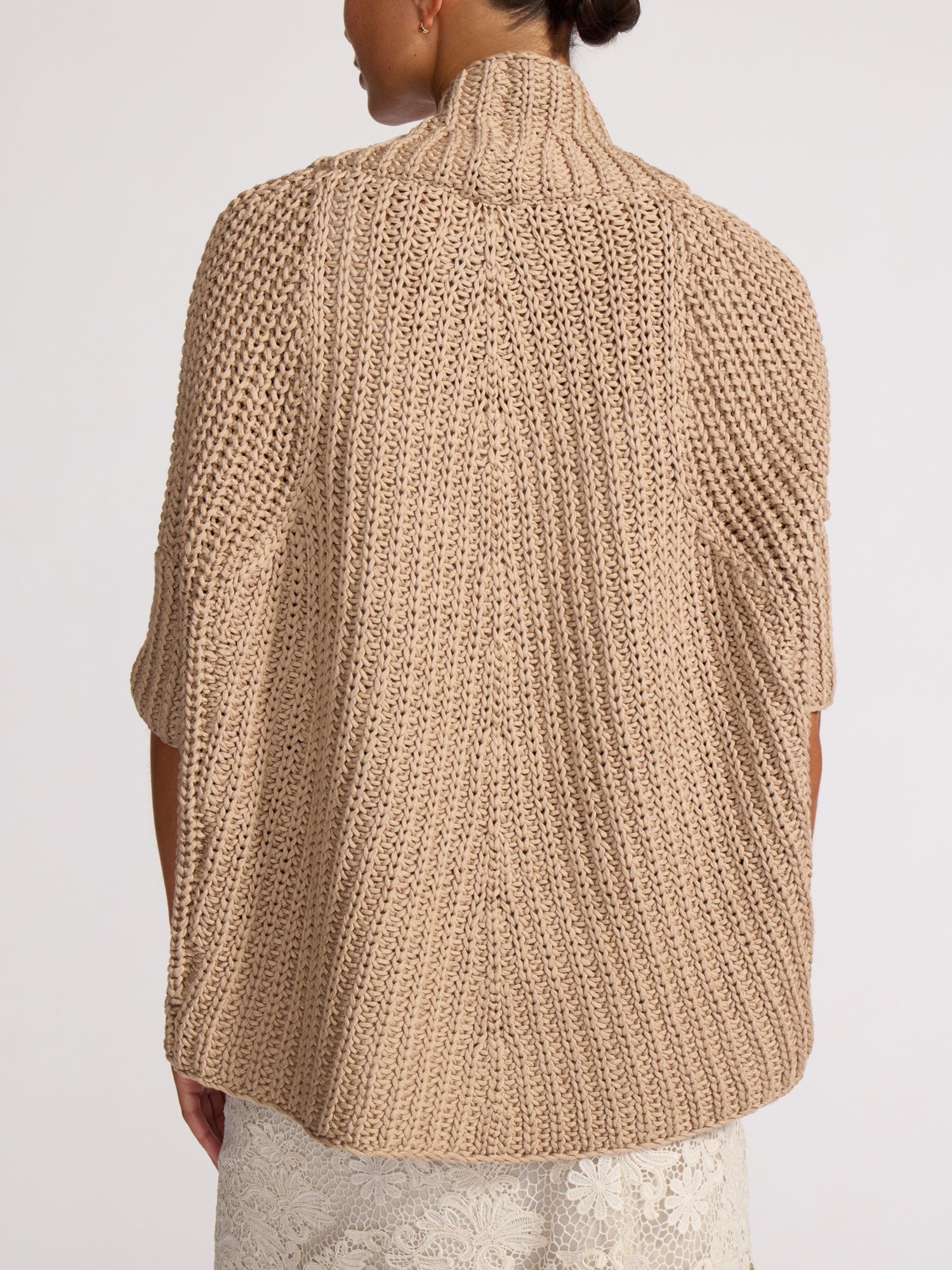 Women's Handknit Shrug in Mocha | Brochu Walker