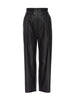 Fiera black vegan leather cropped pant flat view