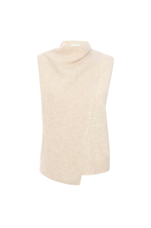 The Fio Cashmere Top in Stone Mélange