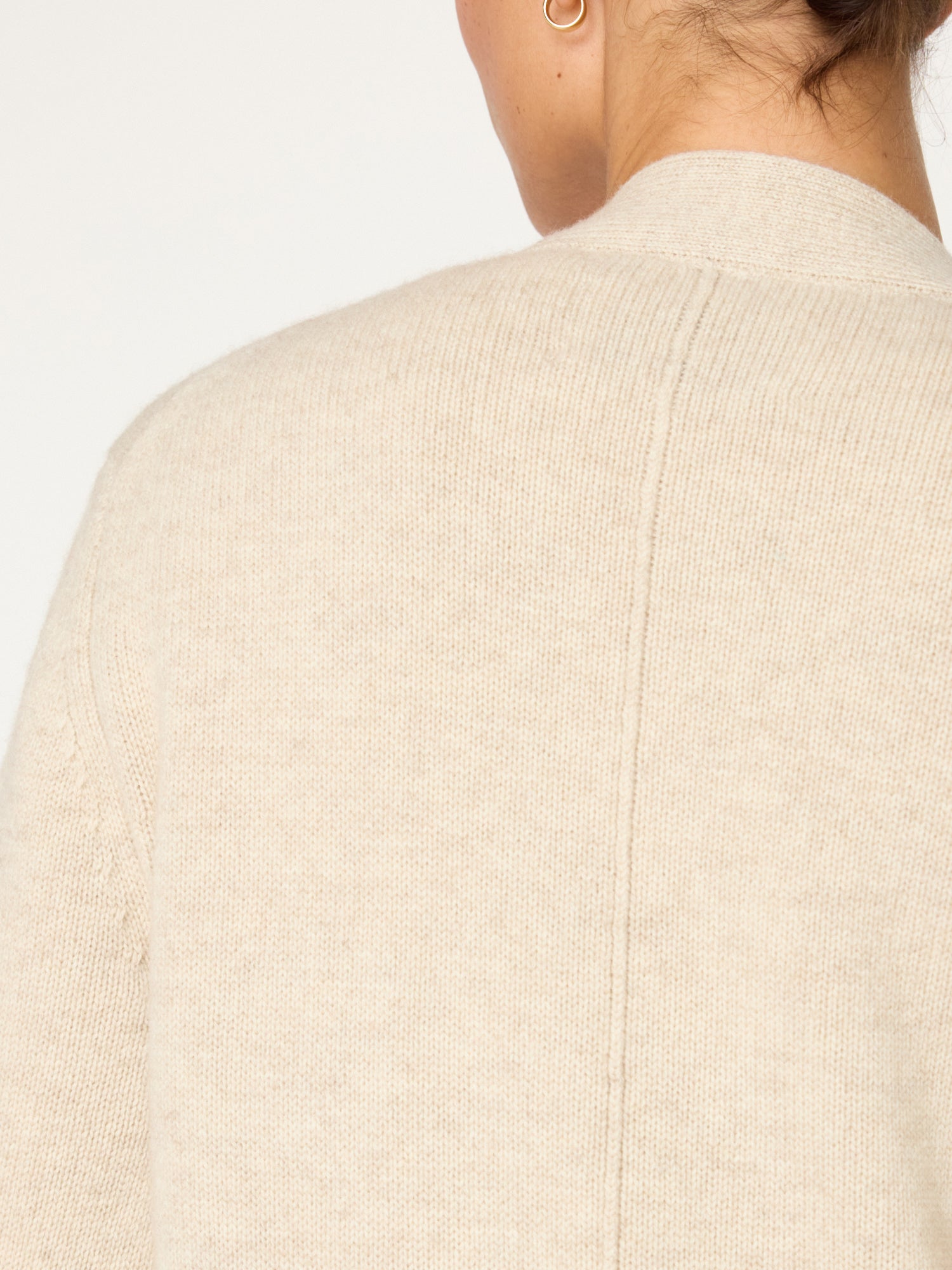 Haim beige duster cardigan sweater close up