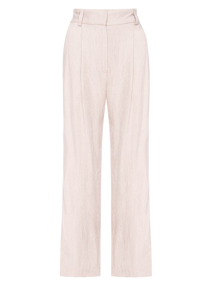 Harlow straight leg beige pant flat view