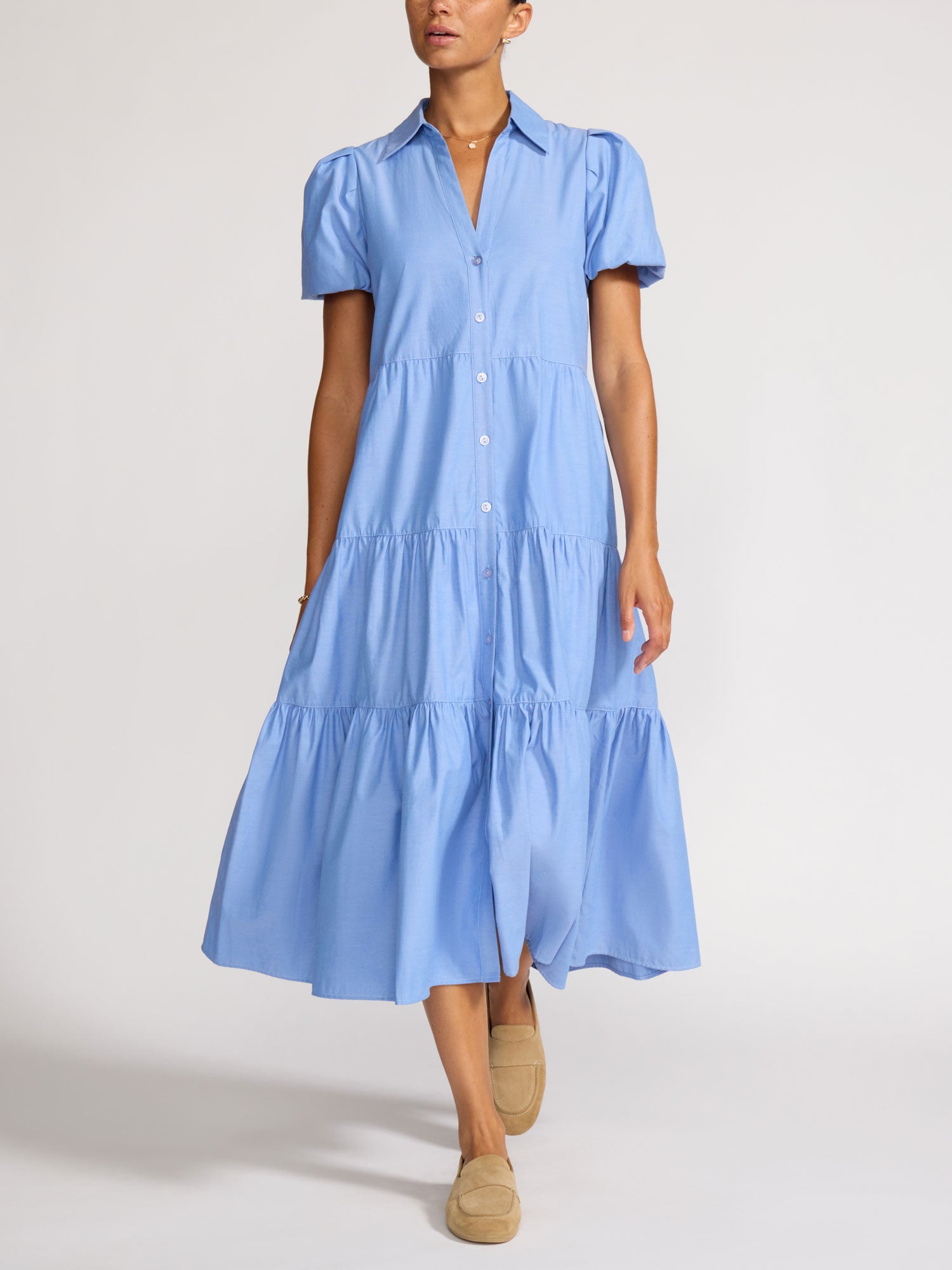 Women's Havana Dress in Chambray | Brochu Walker