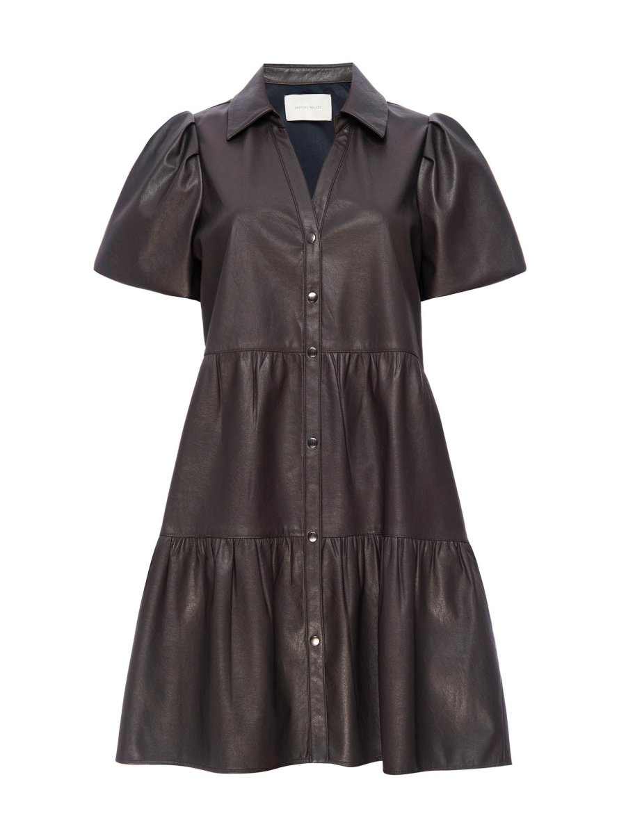 The Havana Vegan Leather Mini Dress in Timber | M | Brochu Walker The Havana Vegan Leather Mini Dress in Timber | M | Brochu Walker