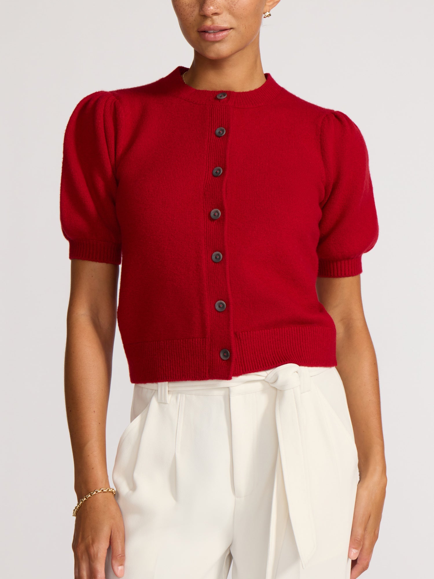 Women's Havana Cardigan in Crimson | Brochu Walker