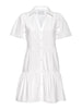 Havana tiered white mini dress flat view