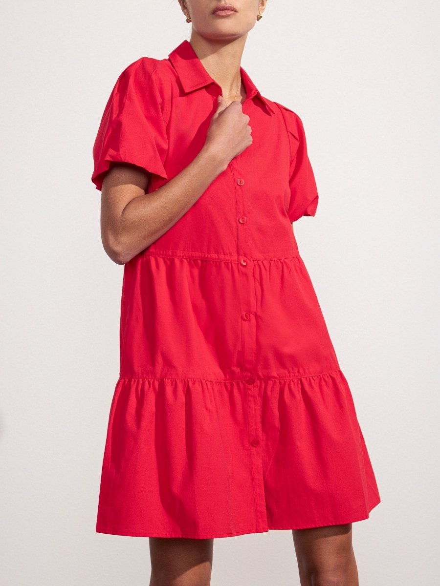 Women's Havana Mini Dress in Carmine Red Brochu Walker