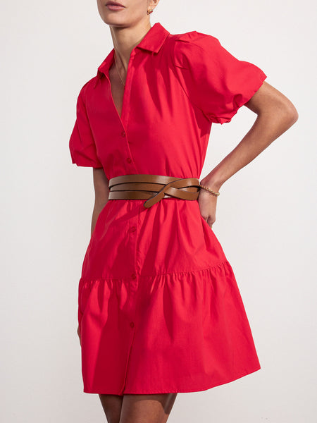 Red Havana Mini Dress Carmine | Brochu Walker S