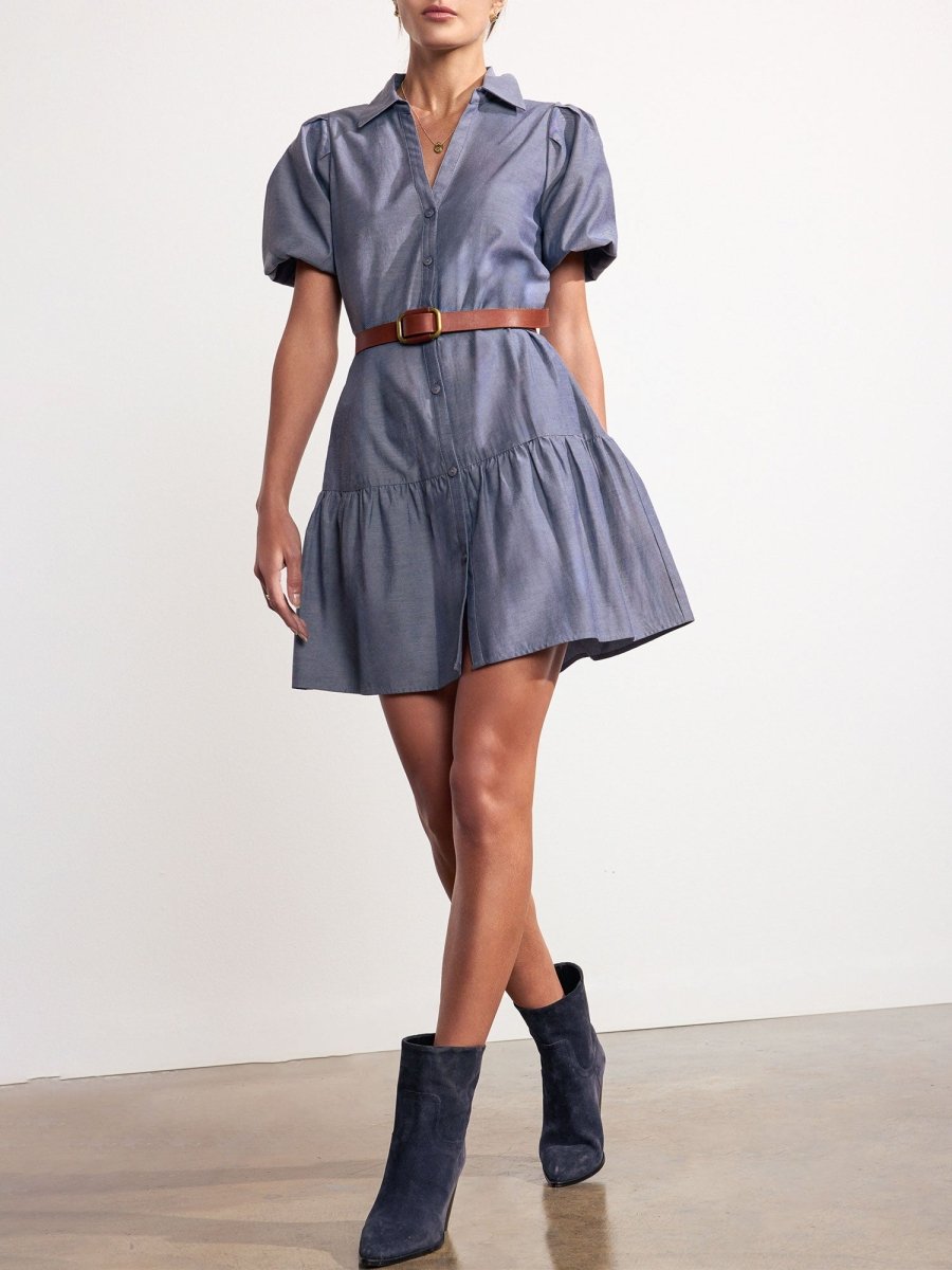 brochu walker havana mini dress Women's Havana Mini Dress in Chambray | Brochu Walker S